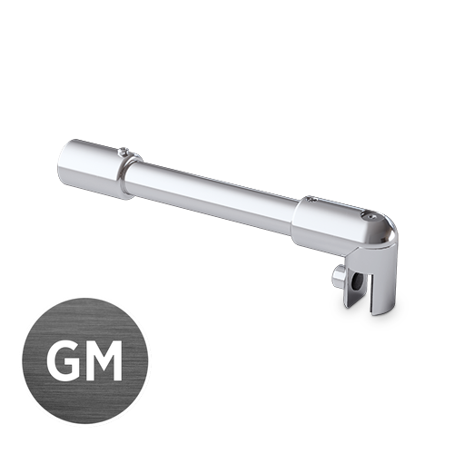 Reinforcement Set Ø19mm glass-wall 90° glass 6/8/10mm L(max)=1035mm, brass gun metal brushed