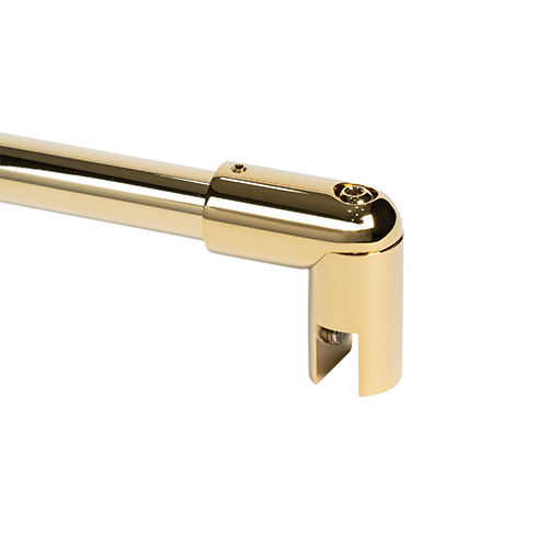 Reinforcement Set Ø19mm glass-wall 90° glass 6/8/10mm L(max)=1035mm, brass gold polished