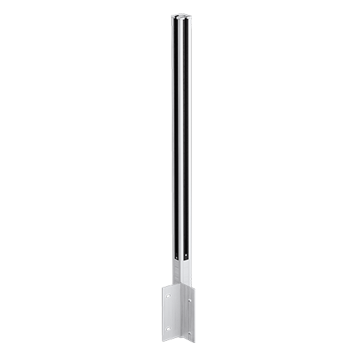 GUARDIAN OF THE UNIVERSE cornerpost side open 58x58mm H=1400mm glass 10-10.76mm, aluminum natural anodized
