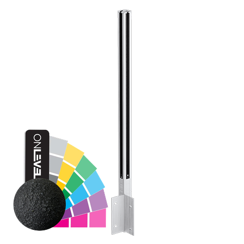GUARDIAN OF THE UNIVERSE cornerpost side open 58x58mm H=1400mm glass 10-10.76mm, aluminum RAL structure