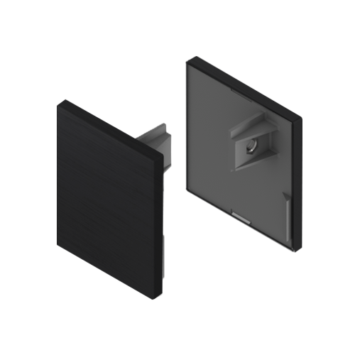 INFINITYSLIDE 69kg endcap 1xL/1xR width 70mm, aluminum black anodized