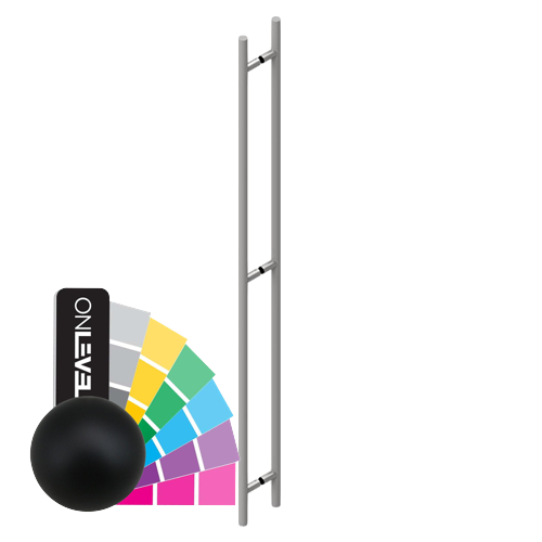 Handle bar Set Ø25mm H=1800mm, AISI 304 RAL structure