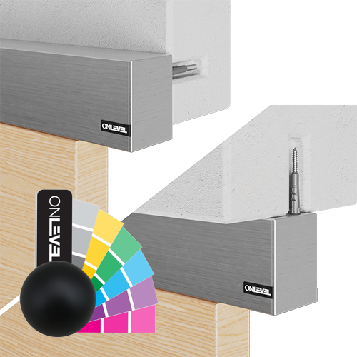 INFINITYSLIDE 69kg Set wall/ceiling mounting wood 1-panel including dampers L=2mtr, aluminum RAL matt