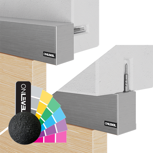 INFINITYSLIDE 69kg Set wall/ceiling mounting wood 1-panel including dampers L=3mtr, aluminum RAL structure