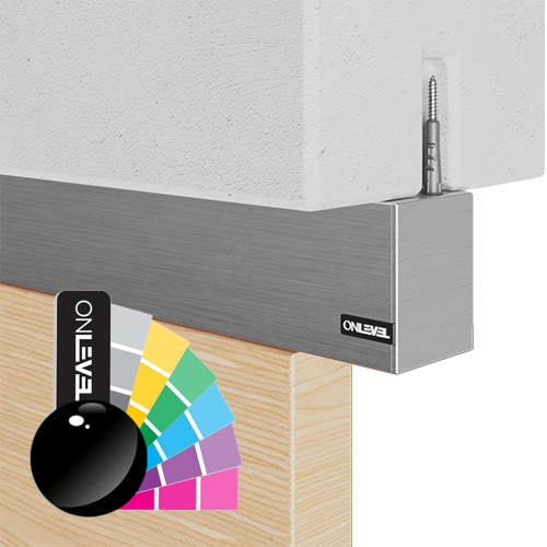 INFINITYSLIDE 69kg Set ceiling wood 1-panel including dampers L=2mtr, aluminum RAL shiny