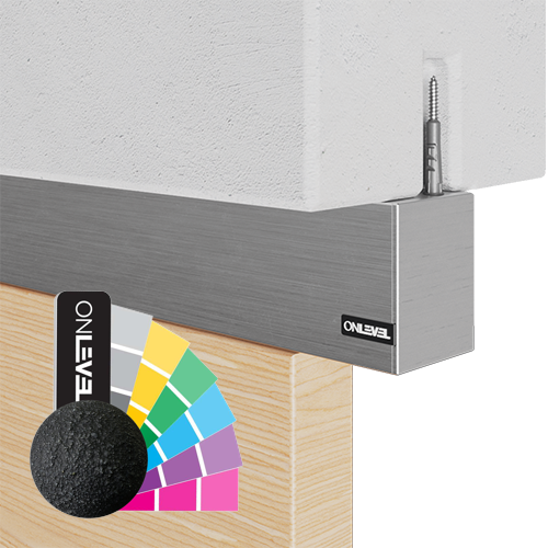 INFINITYSLIDE 69kg Set ceiling wood 1-panel including dampers L=2mtr, aluminum RAL structure