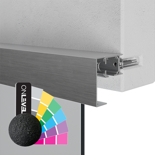 INFINITYSLIDE 69kg Wall Distance profile Set glass/wood L=4mtr, aluminum RAL matt