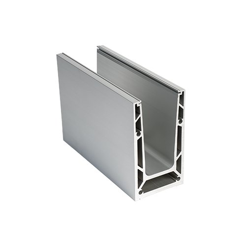 TF-6620 glass profile L=5000mm, aluminum natural anodized