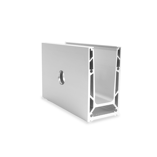 TF-6621 glass profile L=5000mm, aluminum natural anodized