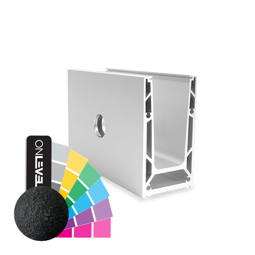 TF-6621 glass profile L=5000mm, aluminum RAL structure