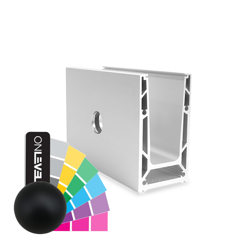 TF-6621 glass profile L=5000mm, aluminum RAL matt