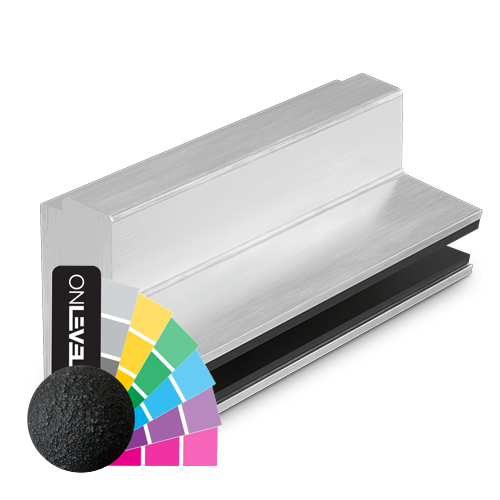 AIRFORCE L=4500mm for glass 17.52/21.52mm, aluminum RAL matt
