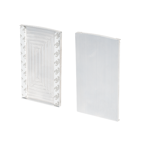 TF-6621 endcap left with covercap, aluminum mill finish