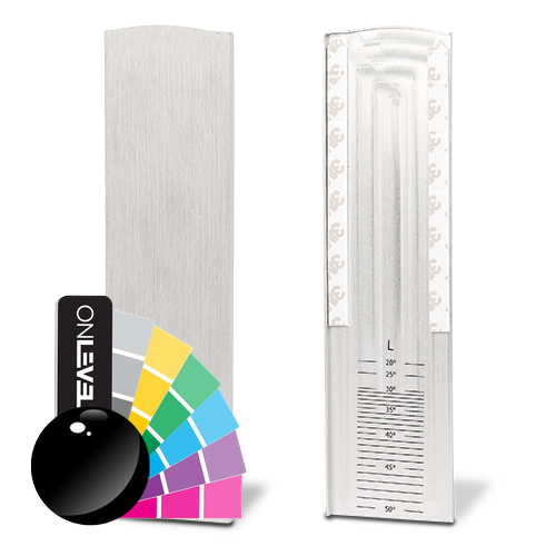 TF-6621 endcap left with covercap for stairway, aluminum RAL shiny