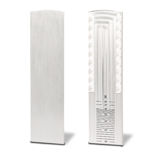 TF-6621 endcap right with covercap for stairway, aluminum natural anodized