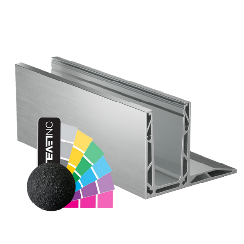 TF-3620 glass profile L=5000mm, aluminum RAL structure