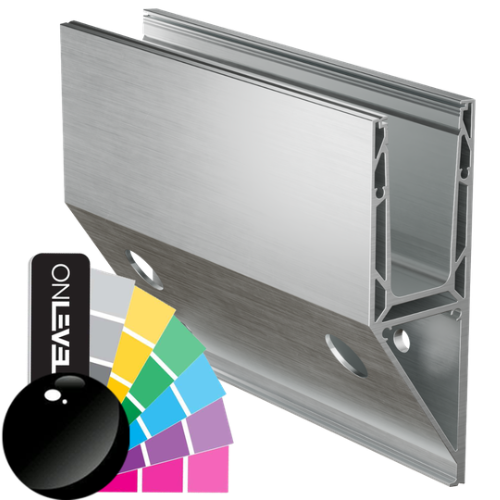 TF-3621 glass profile L=5000mm, aluminum RAL shiny