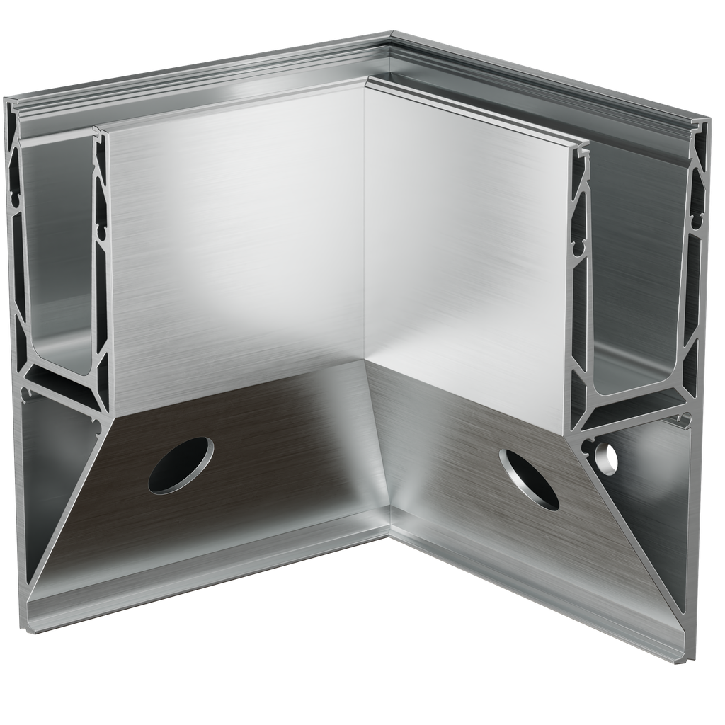 TF-3621 inside corner 90°, aluminum mill finish