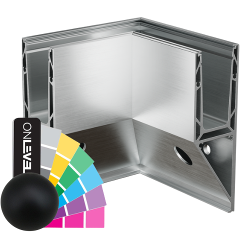 TF-3621 inside corner 90°, aluminum RAL matt