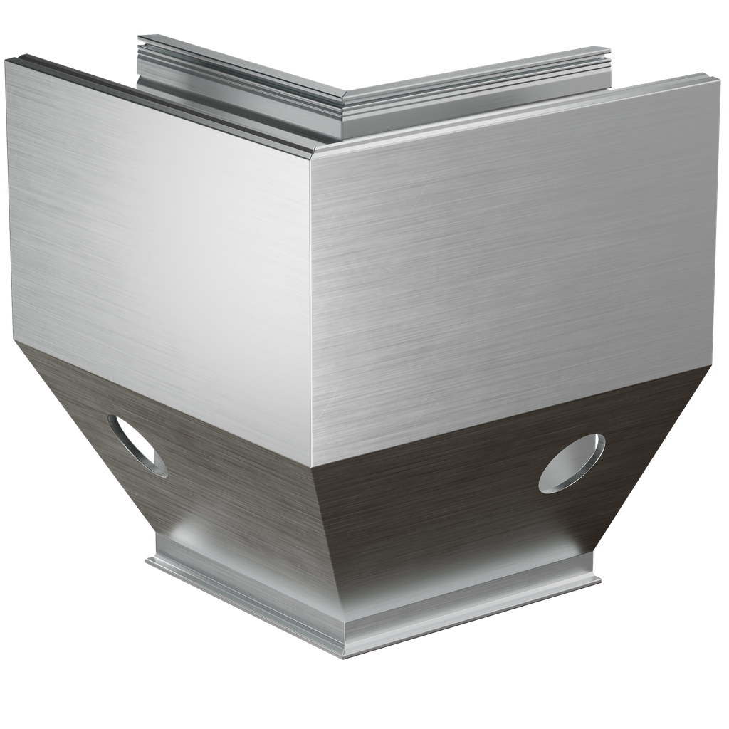 TF-3621 outside corner 90°, aluminum mill finish