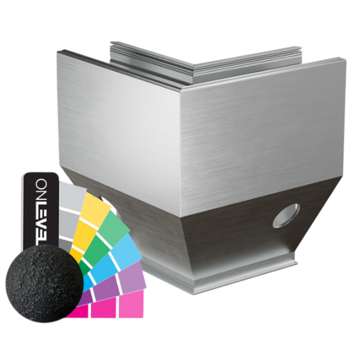TF-3621 outside corner 90°, aluminum RAL structure