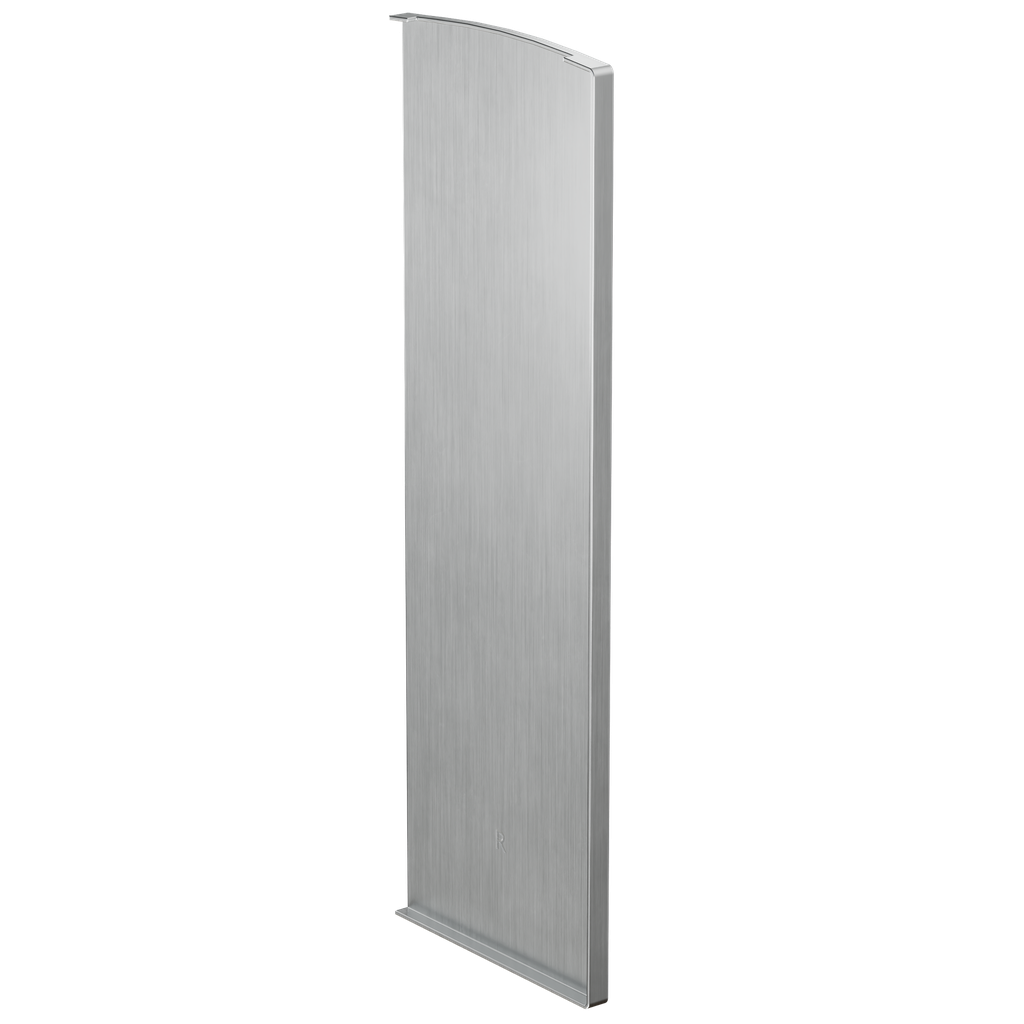 TF-3621 endcap right with covercap, aluminum mill finish
