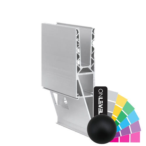TL-3121 Glass profile L=5000mm aluminum RAL mat