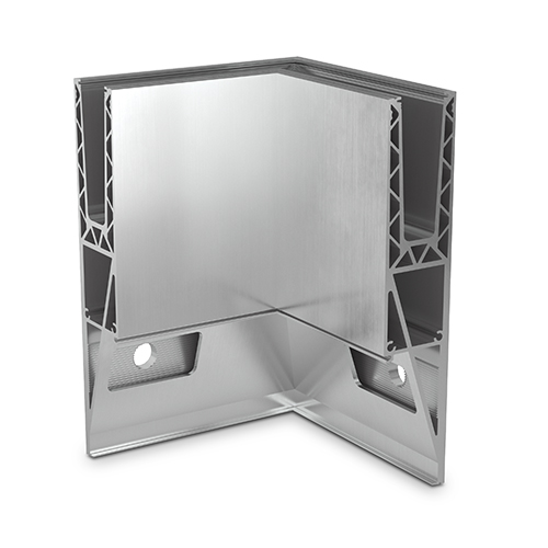 TL-3121 Inside corner 90° aluminum mill finish