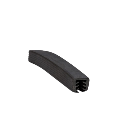Rubber glasshandrail Ø42.4x1.5/40x30x1mm glass thickness 20-21.5mm L=5000mm