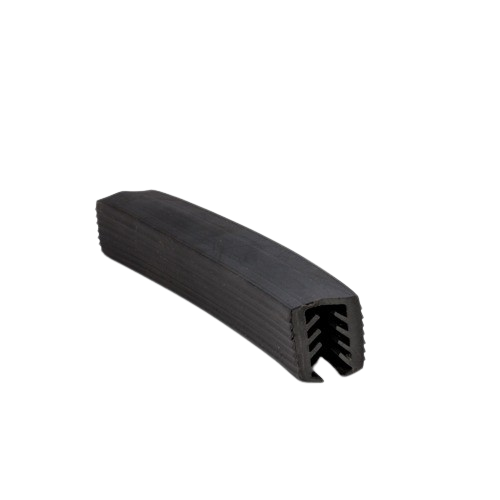 Rubber glasshandrail Ø48.3x1.5mm glass thickness 19mm L=5000mm