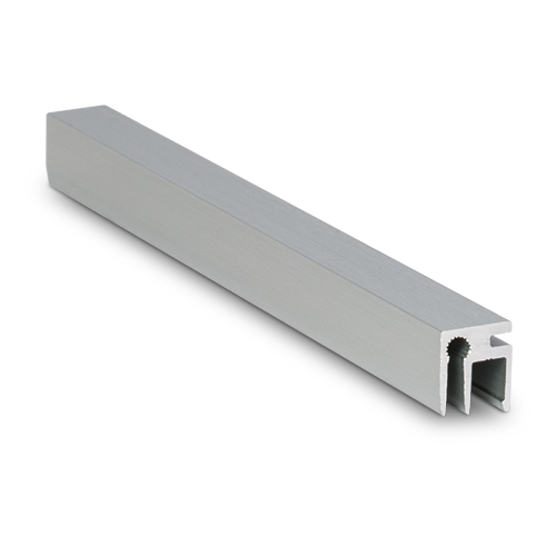 Top-cover slim with opening 3mm, L=5000mm, aluminum natural anodized
