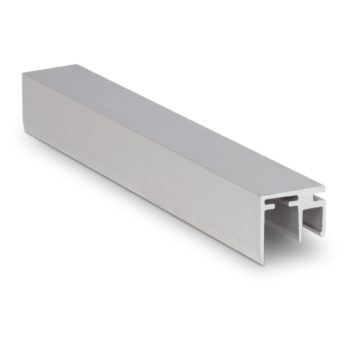 Top-cover slim with opening 10mm, L=5000mm, aluminum natural anodized