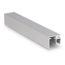 Top-cover slim with opening 10mm, L=5000mm, aluminum natural anodized