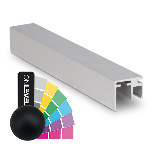 Top-cover slim with opening 10mm, L=5000mm, aluminum RAL matt