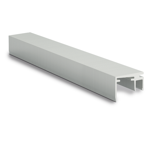 Top-cover slim with opening 15mm, L=5000mm, aluminum natural anodized