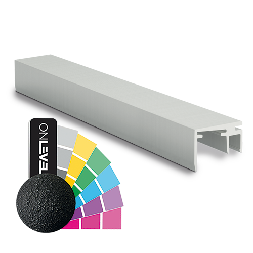 Top-cover slim with opening 15mm, L=5000mm, aluminum RAL structure