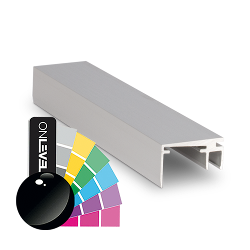 Top-cover slim with opening 20mm, L=5000mm, aluminum RAL shiny