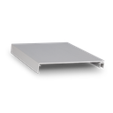 Top-cover slim with opening 120mm, L=5000mm, aluminum natural anodized
