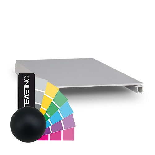 Top-cover slim with opening 120mm, L=5000mm, aluminum RAL matt