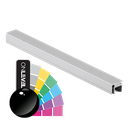 Top-cover with opening 3mm, L=5000mm, aluminum RAL shiny