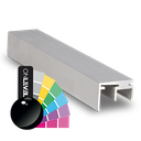 Top-cover with opening 10mm, L=5000mm, aluminum RAL shiny