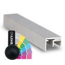 Top-cover with opening 10mm, L=5000mm, aluminum RAL matt