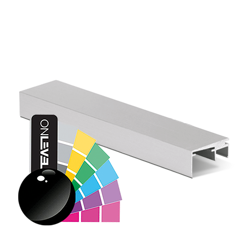 Top-cover with opening 20mm, L=5000mm, aluminum RAL shiny