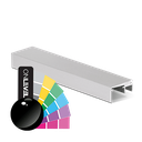Top-cover with opening 20mm, L=5000mm, aluminum RAL shiny