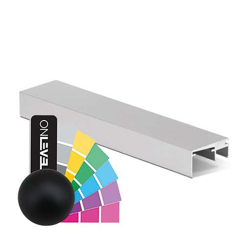 Top-cover with opening 20mm, L=5000mm, aluminum RAL matt