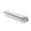 Top-cover slim with horizontal opening 2.5mm, L=5000mm, aluminum natural anodized