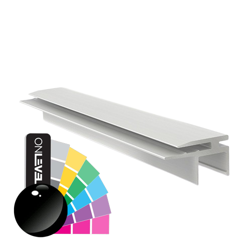 Top-cover with horizontal opening 2.5mm, L=5000mm, aluminum RAL shiny