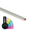 Glass edge protection for glass 10-11.5mm L=1000mm, aluminum RAL matt (incl. glass mounting tape)