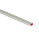 Glass edge protection for glass 15-17.5mm L=3000mm, aluminum natural anodized (incl. glass mounting tape)