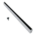 SKYFORCE-Top center post incl. glass rubbers for glass 16.76/17.52/21.52mm height 500mm, aluminum natural anodised